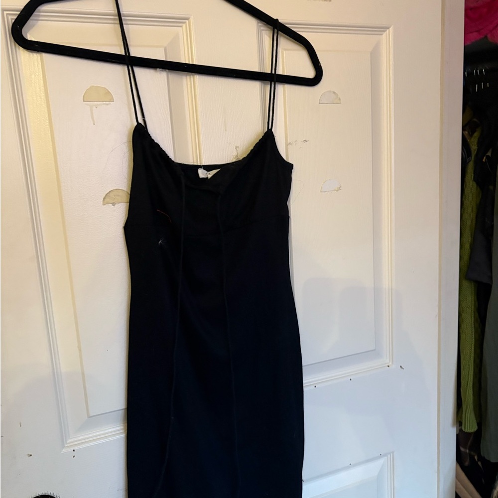 Elegant Black Spaghetti Strap Dress